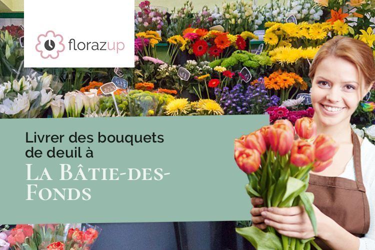 fleurs deuil pour un décès à La Bâtie-des-Fonds (Drôme/26310)