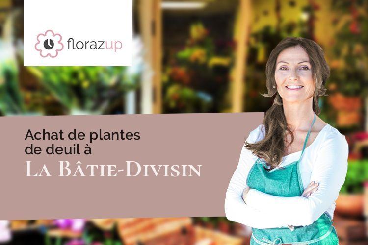 couronnes florales pour un enterrement à La Bâtie-Divisin (Isère/38490)