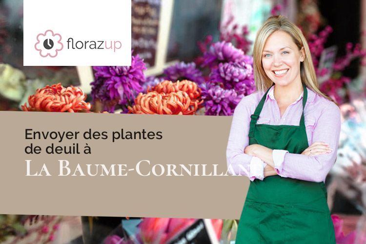 couronnes florales pour un deuil à La Baume-Cornillane (Drôme/26120)