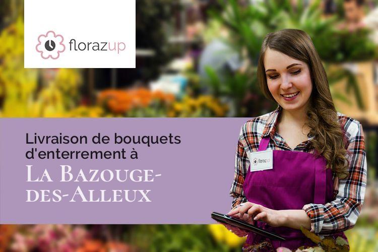 créations de fleurs pour un décès à La Bazouge-des-Alleux (Mayenne/53470)