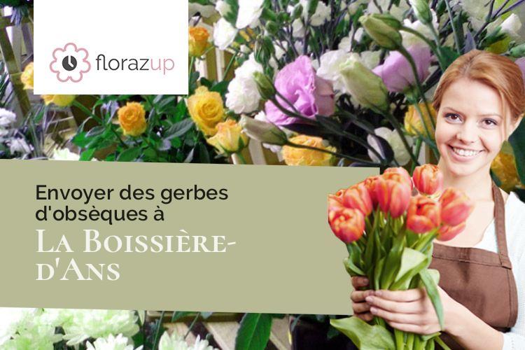 couronnes de fleurs pour des funérailles à La Boissière-d'Ans (Dordogne/24640)