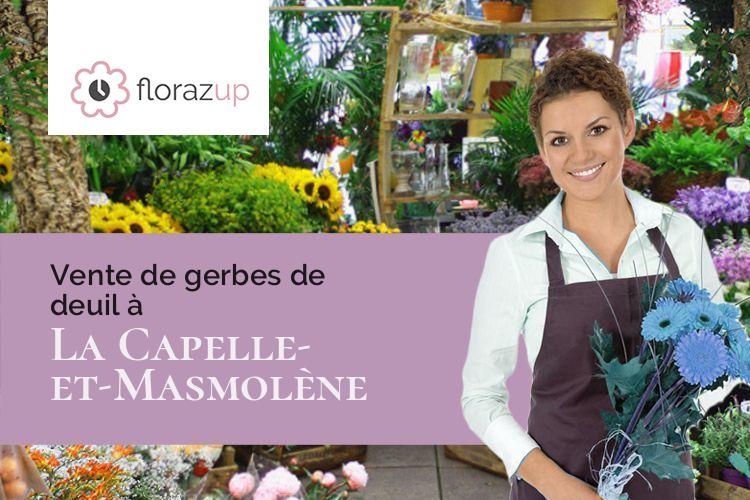 couronnes florales pour un enterrement à La Capelle-et-Masmolène (Gard/30700)