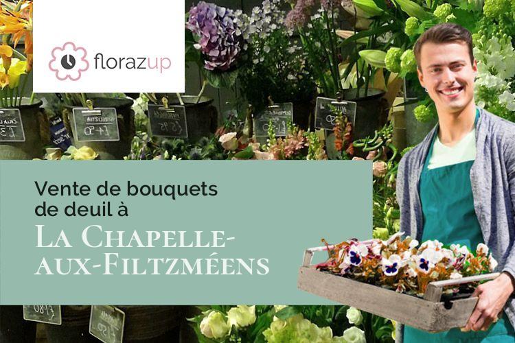 créations florales pour un deuil à La Chapelle-aux-Filtzméens (Ille-et-Vilaine/35190)