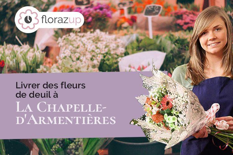 compositions de fleurs pour un enterrement à La Chapelle-d'Armentières (Nord/59930)
