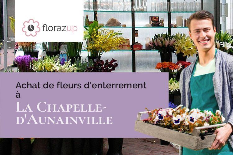 compositions florales pour un deuil à La Chapelle-d'Aunainville (Eure-et-Loir/28700)