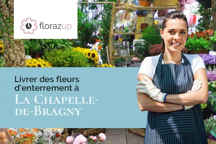 coeurs de fleurs pour des funérailles à La Chapelle-de-Bragny (Saône-et-Loire/71240)