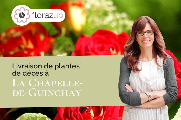compositions de fleurs pour un deuil à La Chapelle-de-Guinchay (Saône-et-Loire/71570)