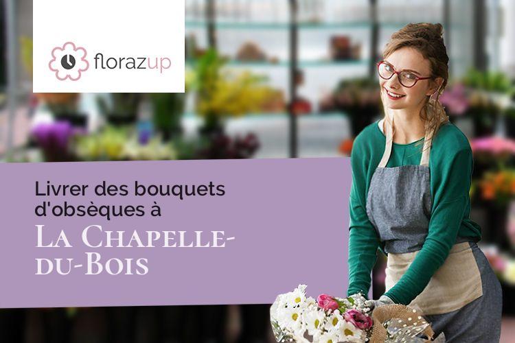 couronnes de fleurs pour des obsèques à La Chapelle-du-Bois (Sarthe/72400)