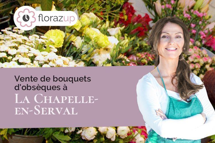 couronnes florales pour un deuil à La Chapelle-en-Serval (Oise/60520)