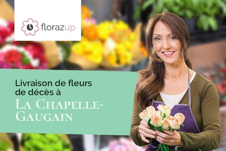 compositions de fleurs pour un décès à La Chapelle-Gaugain (Sarthe/72310)