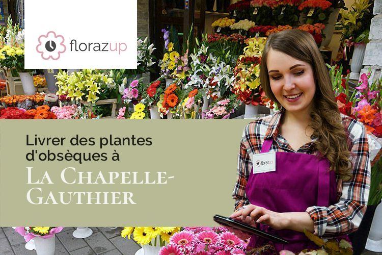 coeurs de fleurs pour un deuil à La Chapelle-Gauthier (Eure/27270)