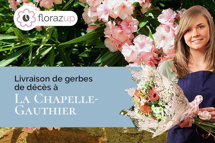 créations florales pour des funérailles à La Chapelle-Gauthier (Seine-et-Marne/77720)