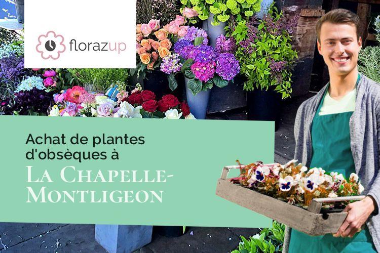 compositions de fleurs pour un enterrement à La Chapelle-Montligeon (Orne/61400)