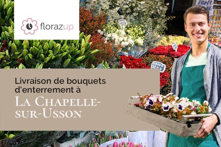couronnes florales pour des obsèques à La Chapelle-sur-Usson (Puy-de-Dôme/63580)