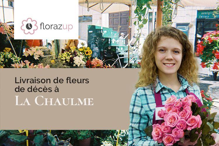 couronnes de fleurs pour une crémation à La Chaulme (Puy-de-Dôme/63660)