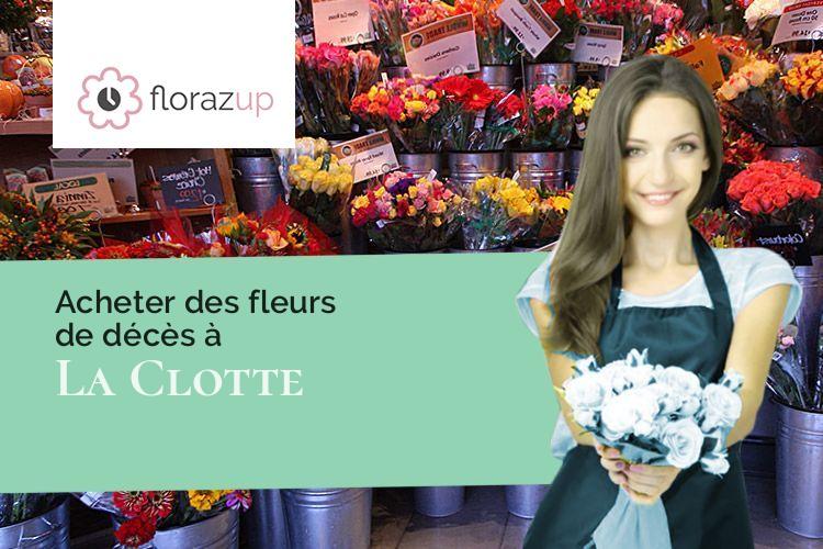 couronnes de fleurs pour des obsèques à La Clotte (Charente-Maritime/17360)
