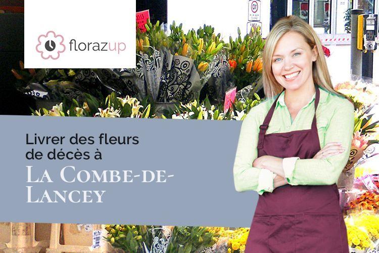 coeurs de fleurs pour un deuil à La Combe-de-Lancey (Isère/38190)