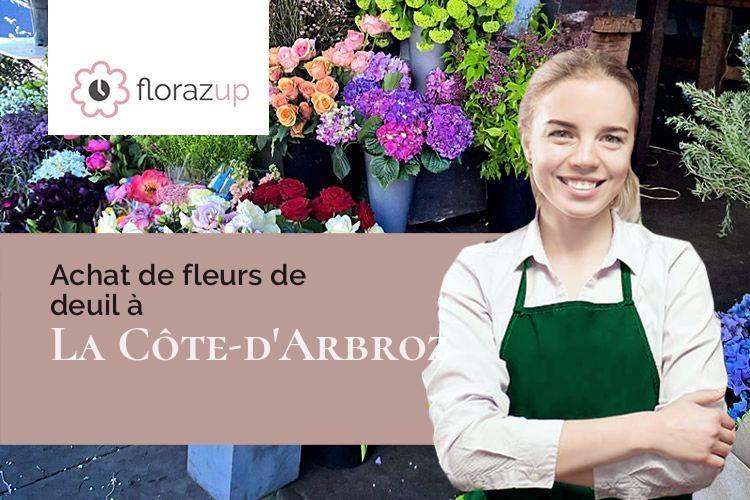 fleurs deuil pour un enterrement à La Côte-d'Arbroz (Haute-Savoie/74110)