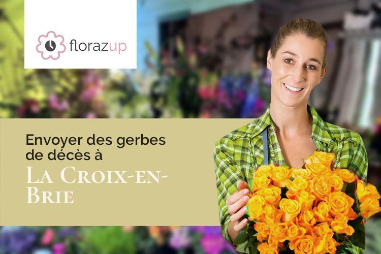 coupes de fleurs pour des funérailles à La Croix-en-Brie (Seine-et-Marne/77370)