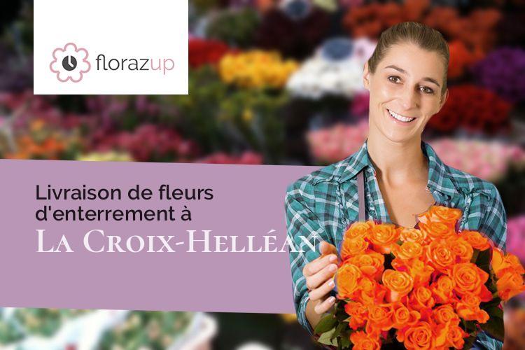 couronnes de fleurs pour un deuil à La Croix-Helléan (Morbihan/56120)