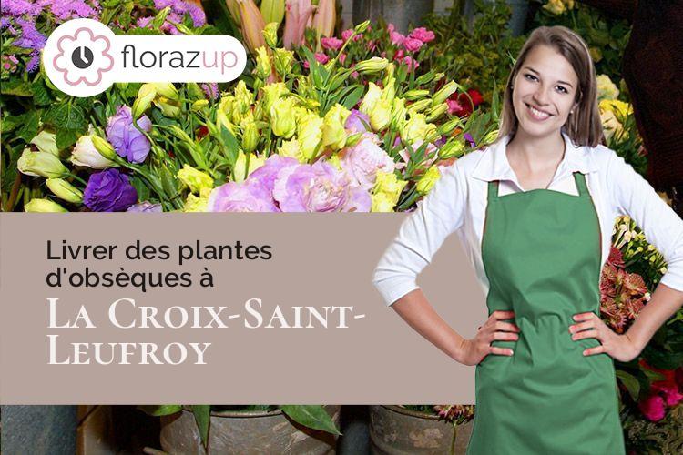 coeur de fleurs pour des obsèques à La Croix-Saint-Leufroy (Eure/27490)