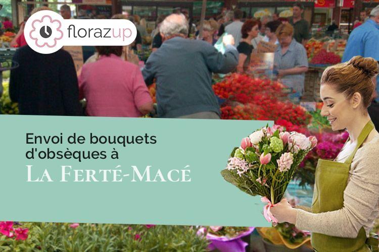 bouquets de fleurs pour un deuil à La Ferté-Macé (Orne/61600)
