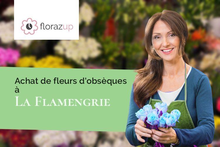 couronnes florales pour des funérailles à La Flamengrie (Nord/59570)