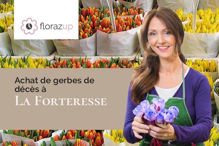 couronnes florales pour un décès à La Forteresse (Isère/38590)