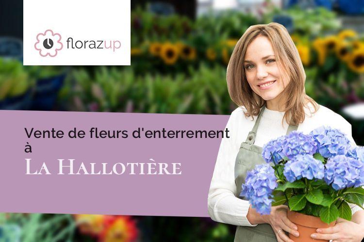 couronnes florales pour un deuil à La Hallotière (Seine-Maritime/76780)