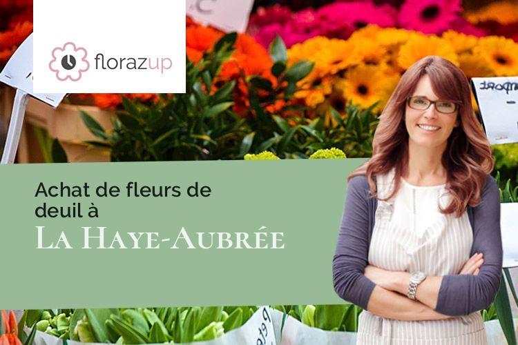 couronnes florales pour un deuil à La Haye-Aubrée (Eure/27350)