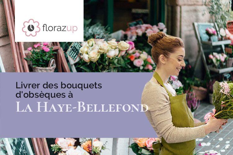 couronnes florales pour des obsèques à La Haye-Bellefond (Manche/50410)