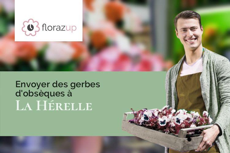 coeurs de fleurs pour un enterrement à La Hérelle (Oise/60120)