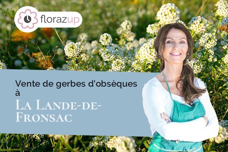 couronnes de fleurs pour un enterrement à La Lande-de-Fronsac (Gironde/33240)