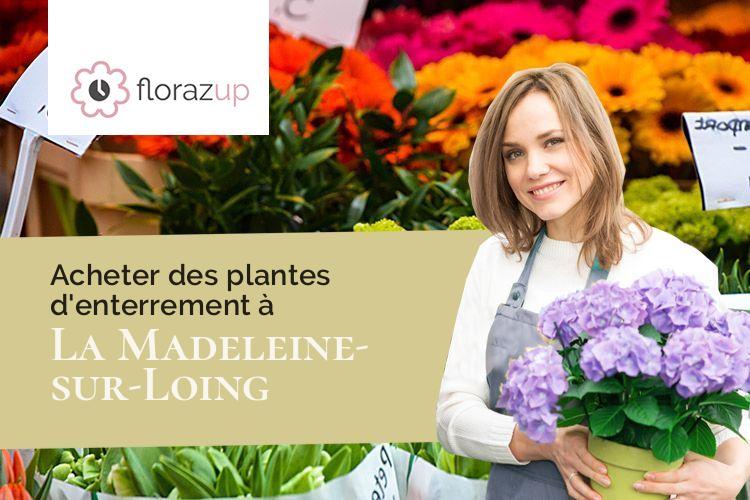 gerbes de fleurs pour des funérailles à La Madeleine-sur-Loing (Seine-et-Marne/77570)