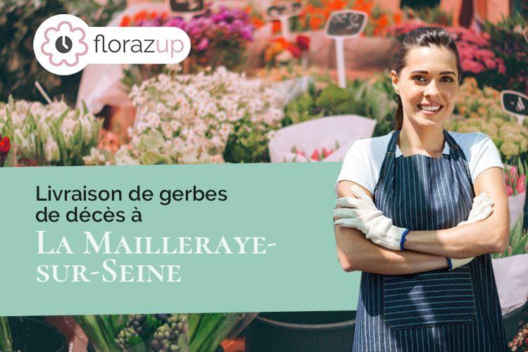 gerbes de fleurs pour un deuil à La Mailleraye-sur-Seine (Seine-Maritime/76940)