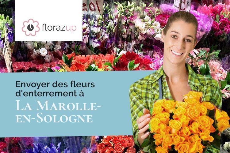compositions de fleurs pour un décès à La Marolle-en-Sologne (Loir-et-Cher/41210)