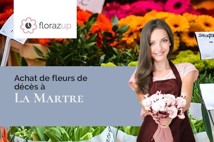 couronnes de fleurs pour un enterrement à La Martre (Var/83840)