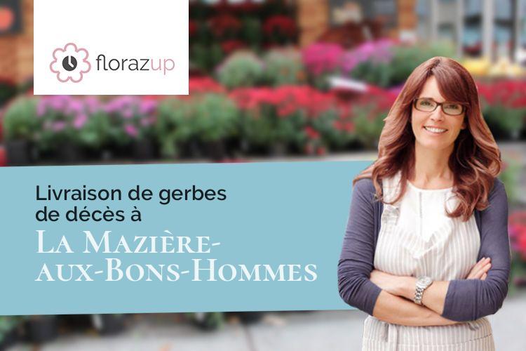 coupes de fleurs pour des obsèques à La Mazière-aux-Bons-Hommes (Creuse/23260)