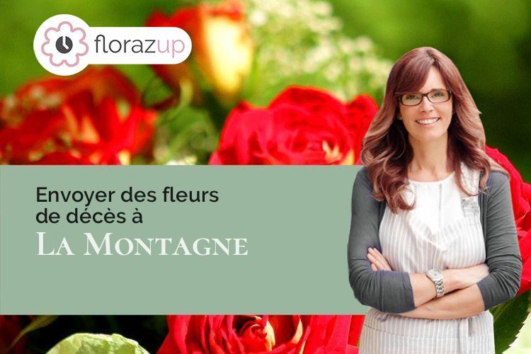 fleurs deuil pour un enterrement à La Montagne (Loire-Atlantique/44620)
