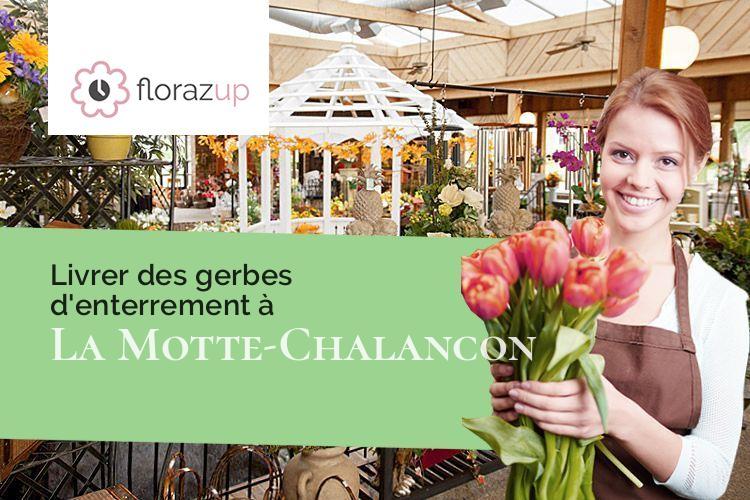 couronnes florales pour un deuil à La Motte-Chalancon (Drôme/26470)
