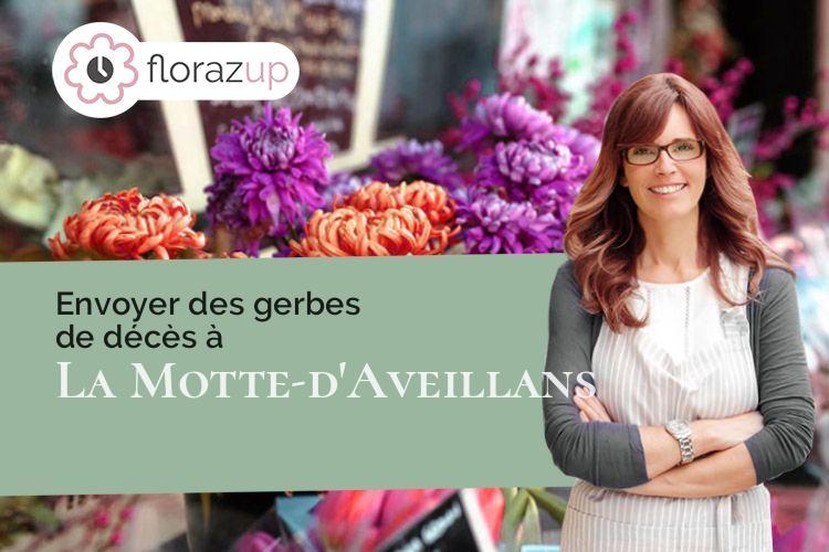 couronnes de fleurs pour des funérailles à La Motte-d'Aveillans (Isère/38770)