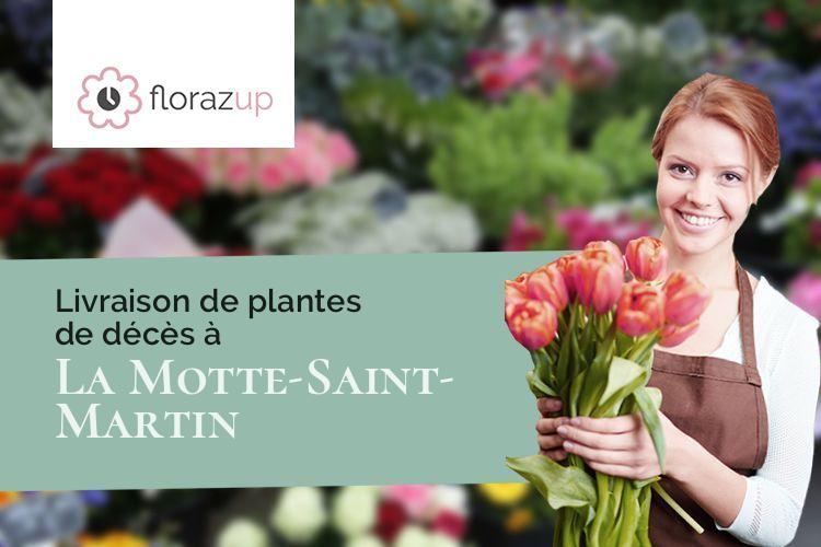 croix de fleurs pour un deuil à La Motte-Saint-Martin (Isère/38770)