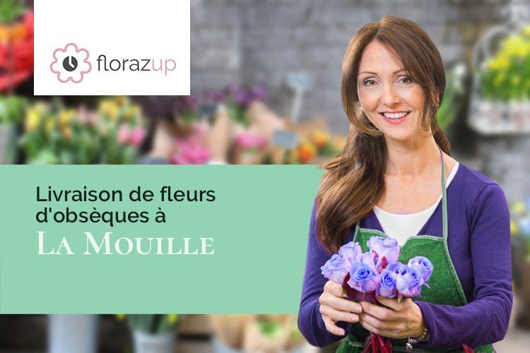 gerbes de fleurs pour des funérailles à La Mouille (Jura/39400)