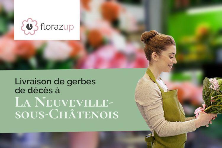 compositions florales pour des funérailles à La Neuveville-sous-Châtenois (Vosges/88170)