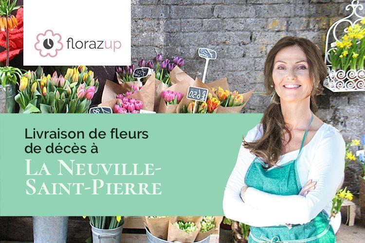 compositions florales pour des funérailles à La Neuville-Saint-Pierre (Oise/60480)