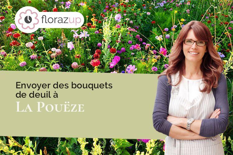 coeur de fleurs pour un décès à La Pouëze (Maine-et-Loire/49370)