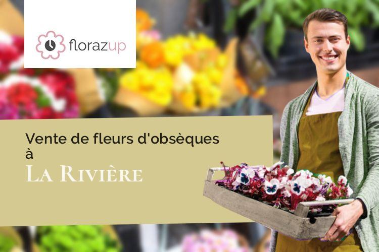 fleurs deuil pour un enterrement à La Rivière (Isère/38210)