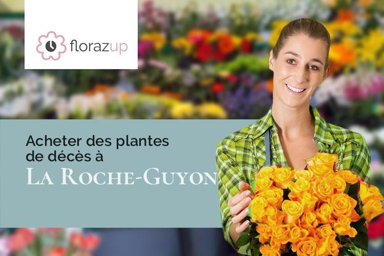 compositions de fleurs pour des obsèques à La Roche-Guyon (Val-d'Oise/95780)