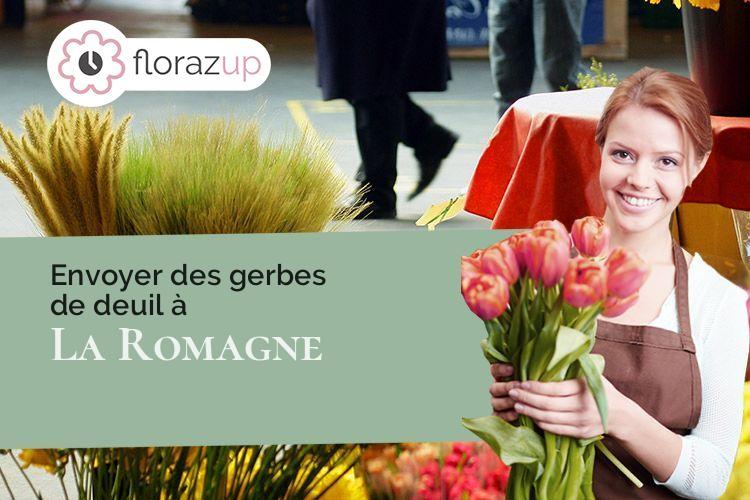 créations de fleurs pour un deuil à La Romagne (Maine-et-Loire/49740)
