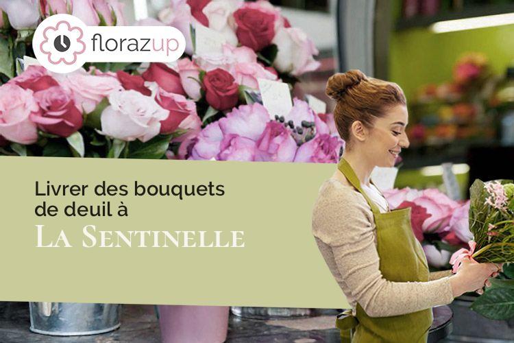 coeur de fleurs pour un enterrement à La Sentinelle (Nord/59174)